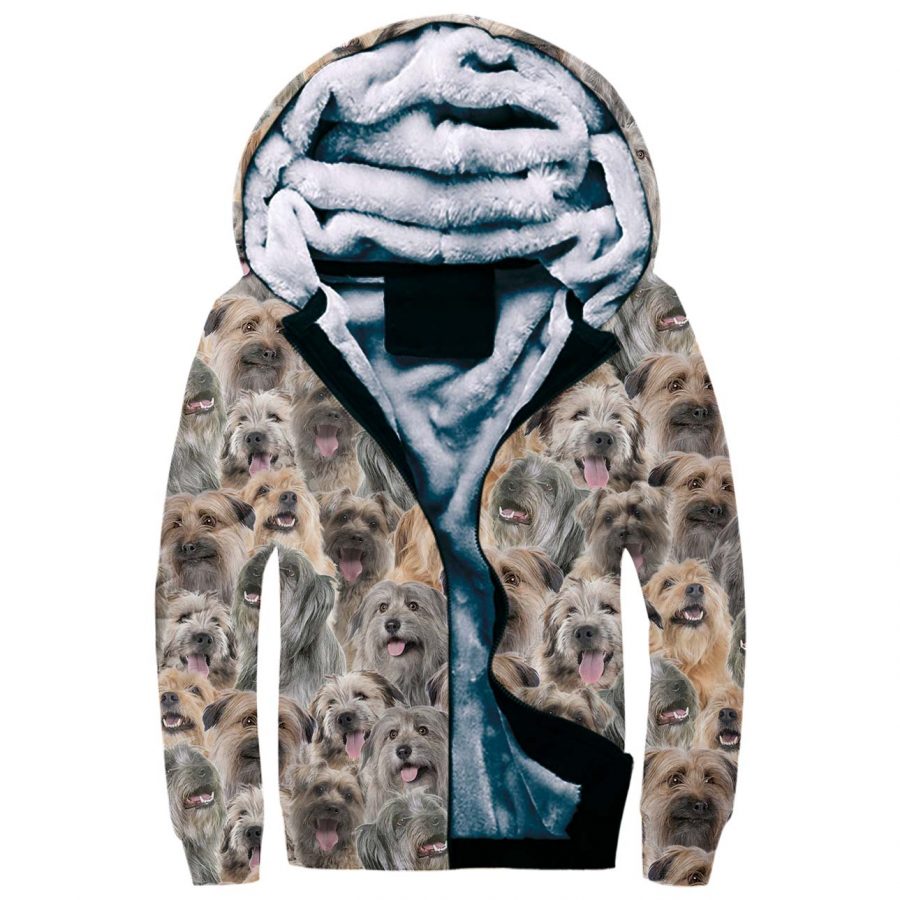 Pyrenean Shepherd Full Face Fleece Hoodie