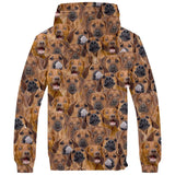 Rhodesian Ridgeback Full Face Fleece Hoodie