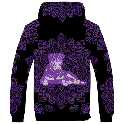 Rottweiler Mandala Fleece Hoodie
