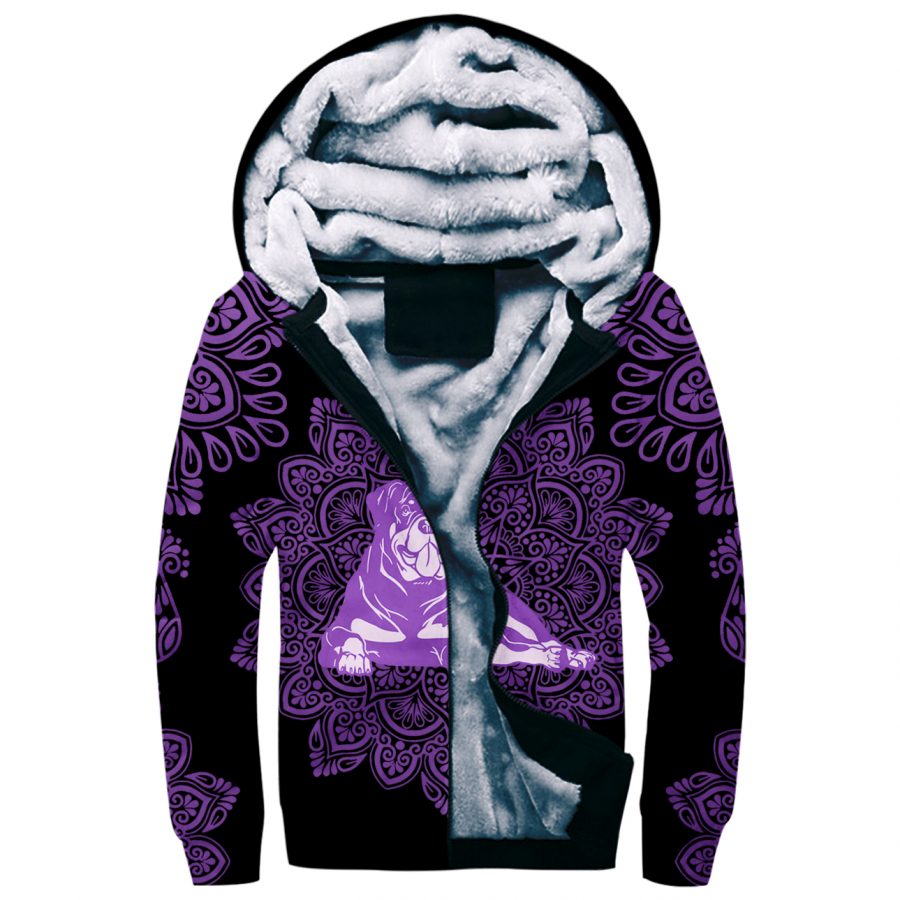 Rottweiler Mandala Fleece Hoodie