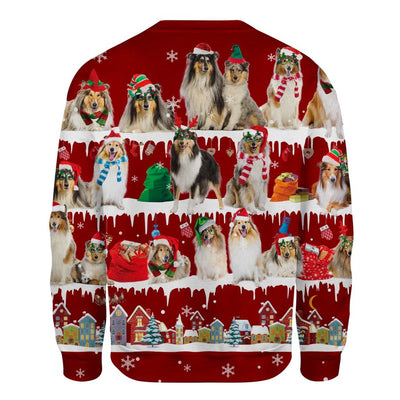 Rough Collie - Snow Christmas - Premium Sweater