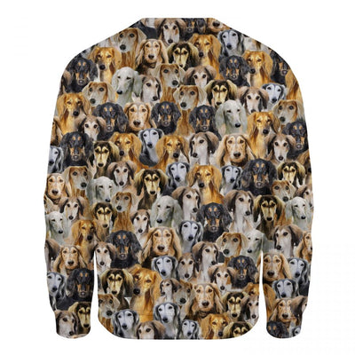 Saluki - Full Face - Premium Sweater