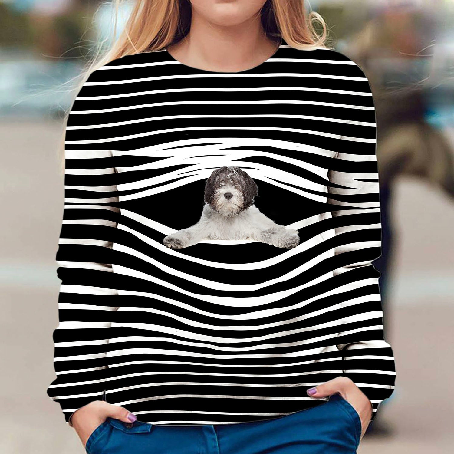 Schapendoes - Stripe - Premium Sweater
