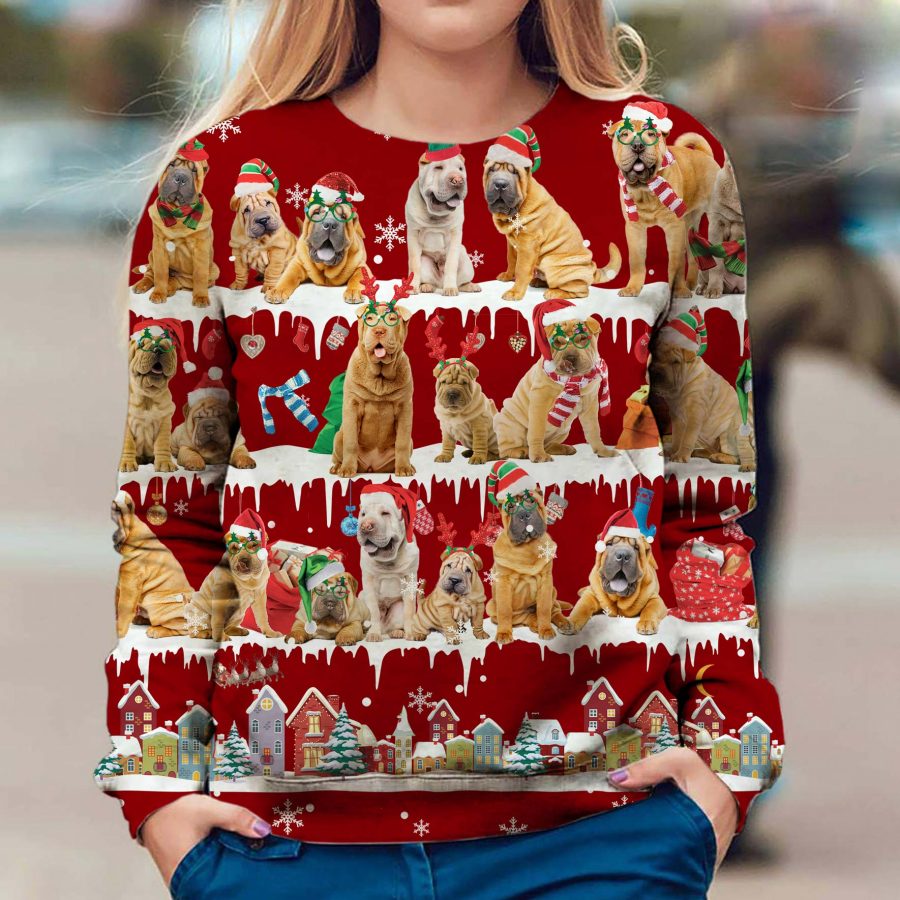 Shar Pei - Snow Christmas - Premium Sweater