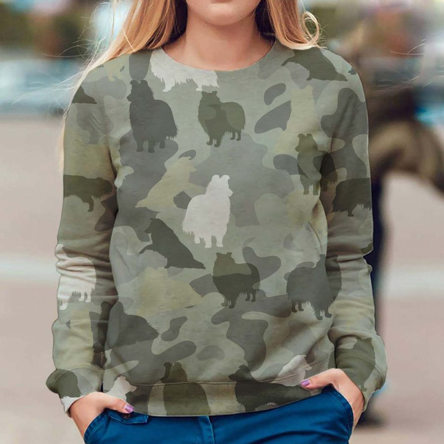 Shetland Sheepdog - Camo - Premium Sweater - Dream Come True