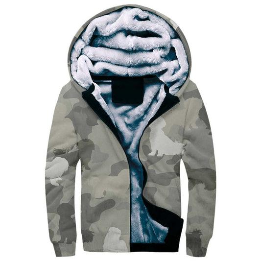 Shih Tzu Camo Fleece Hoodie