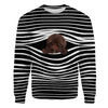 Shih Tzu Chocolate - Stripe - Premium Sweater