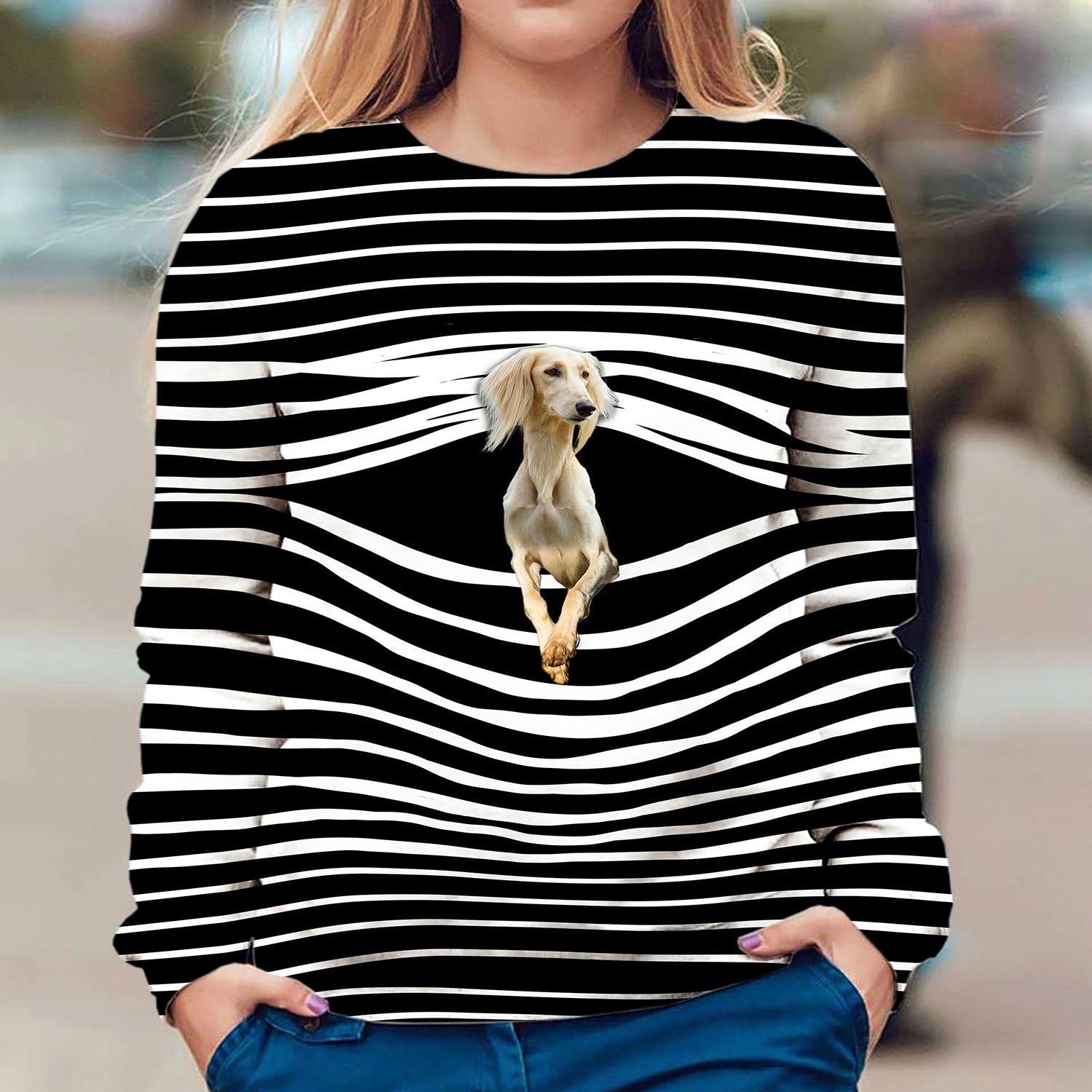 Sighthound - Stripe - Premium Sweater