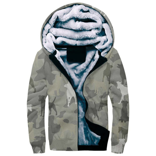 Smooth Fox Terrier Camo Fleece Hoodie