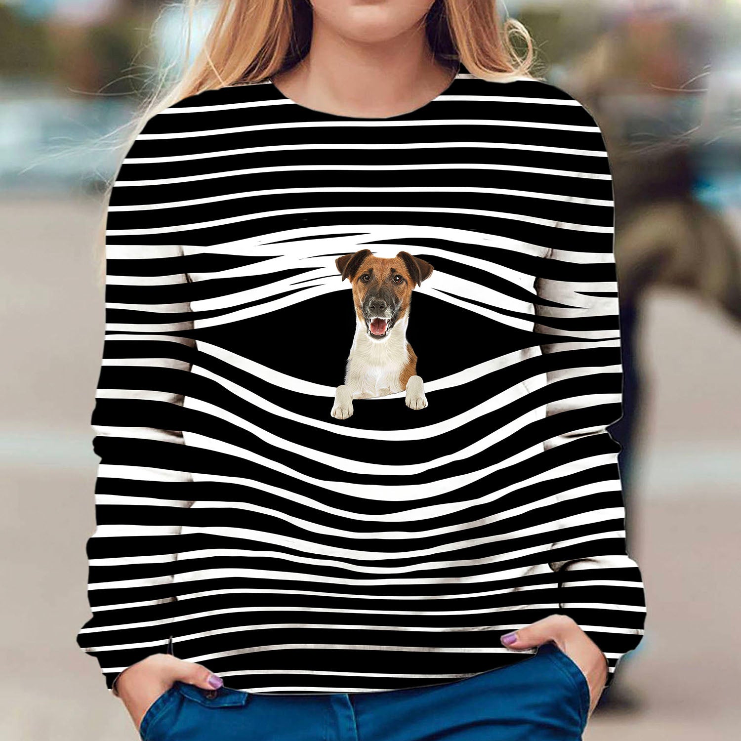 Smooth Fox Terrier - Stripe - Premium Sweater
