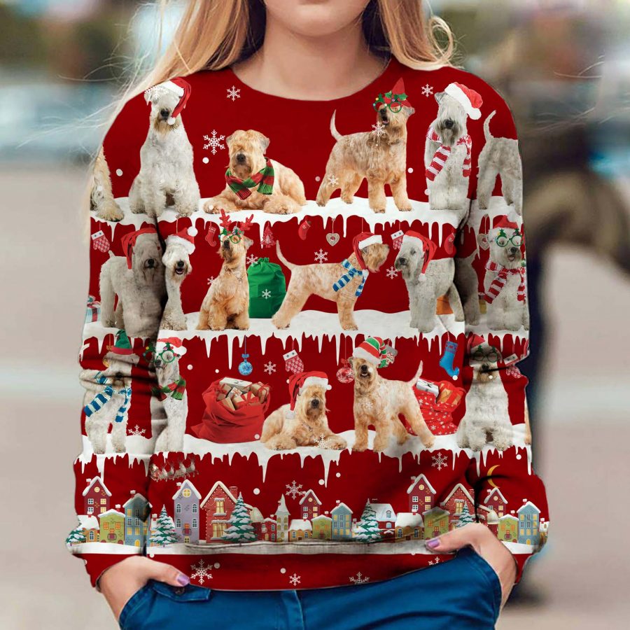 Soft-coated Wheaten Terrier - Snow Christmas - Premium Sweater