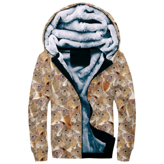 Squirrel Full Face Fleece Hoodie