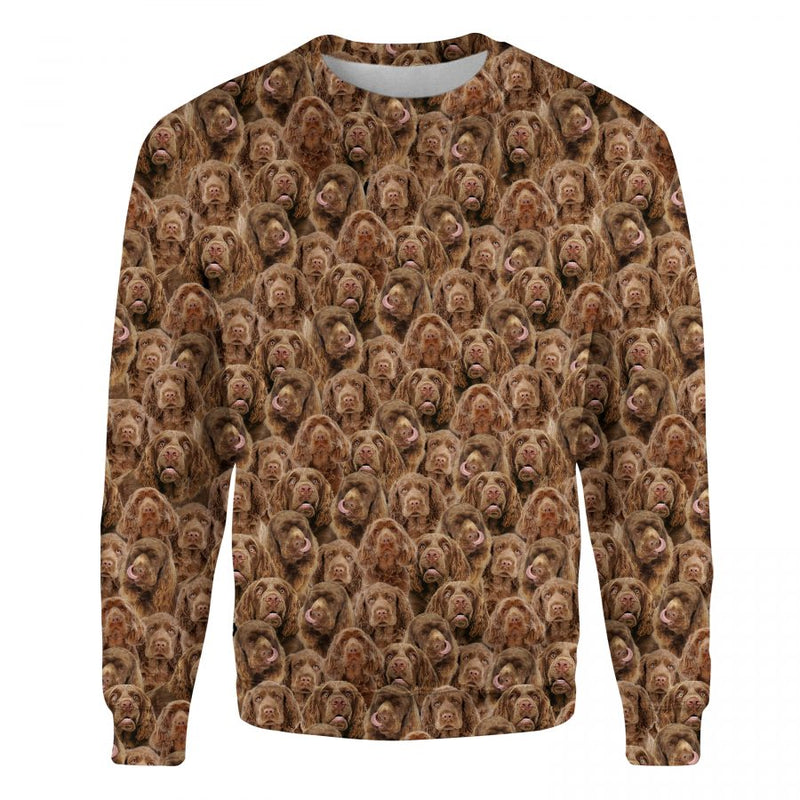 Sussex Spaniel - Full Face - Premium Sweater