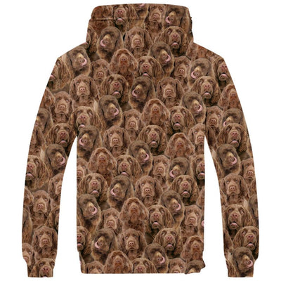 Sussex Spaniel Full Face Fleece Hoodie