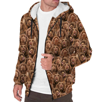 Sussex Spaniel Full Face Fleece Hoodie