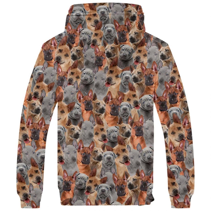 Thai Ridgeback Full Face Fleece Hoodie