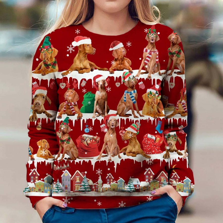 Vizsla - Snow Christmas - Premium Sweater