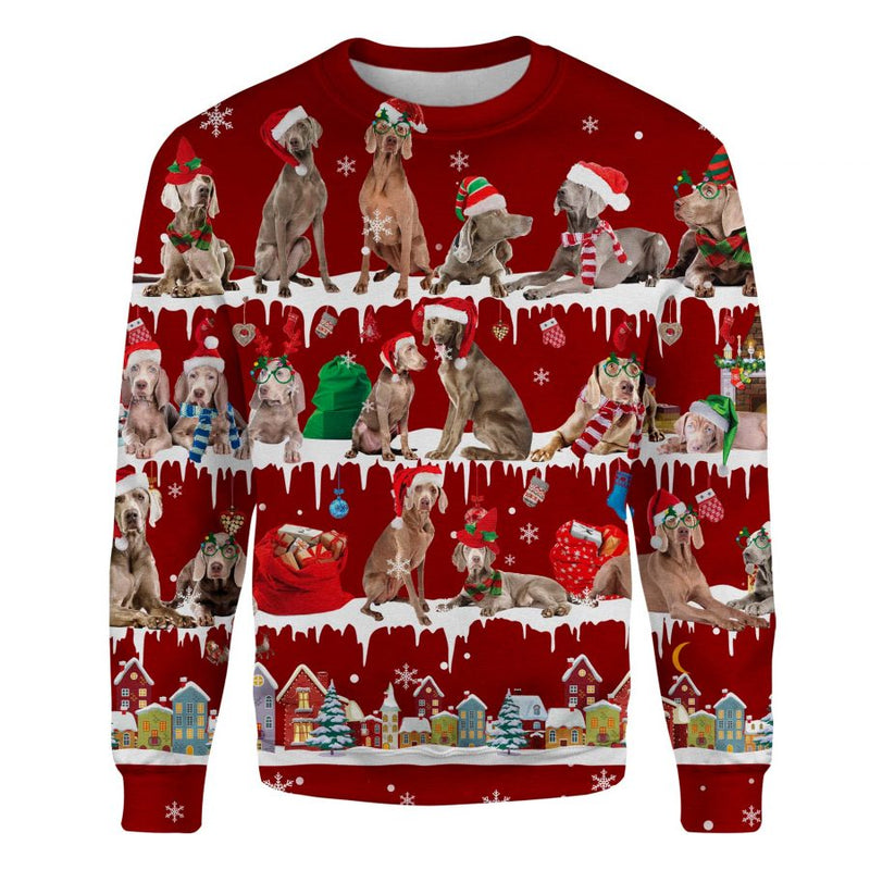 Weimaraner - Snow Christmas - Premium Sweater