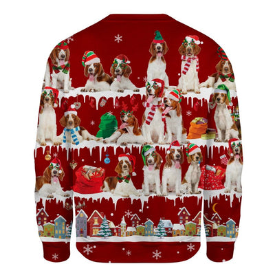 Welsh Springer Spaniel - Snow Christmas - Premium Sweater