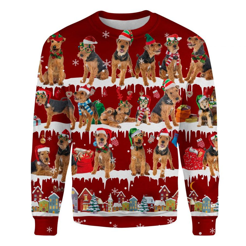Welsh Terrier - Snow Christmas - Premium Sweater