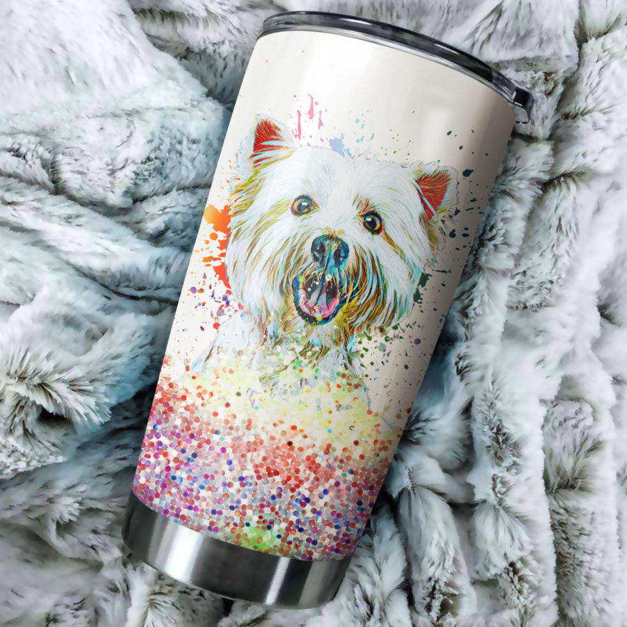 West Highland White Terrier Art Color Tumbler Cup