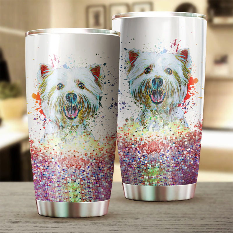 West Highland White Terrier Art Color Tumbler Cup