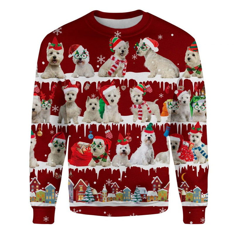 West Highland White Terrier - Snow Christmas - Premium Sweater