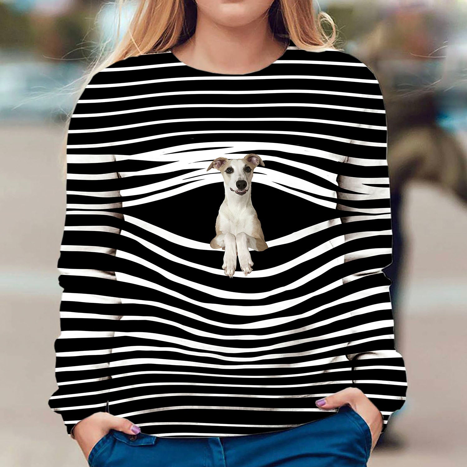 Whippet - Stripe - Premium Sweater