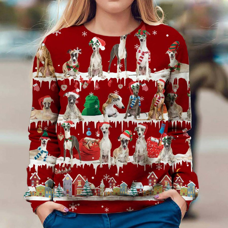 Whippet - Snow Christmas - Premium Sweater