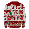 White Poodle - Snow Christmas - Premium Sweater