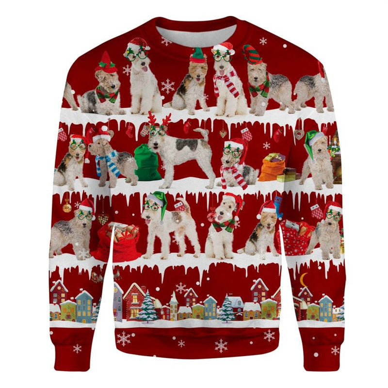 Wire Hair Fox Terrier - Snow Christmas - Premium Sweater