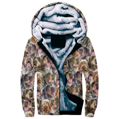 Wirehaired Pointing Griffon Full Face Fleece Hoodie