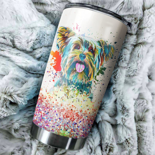 Yorkshire Terrier Art Color Tumbler Cup