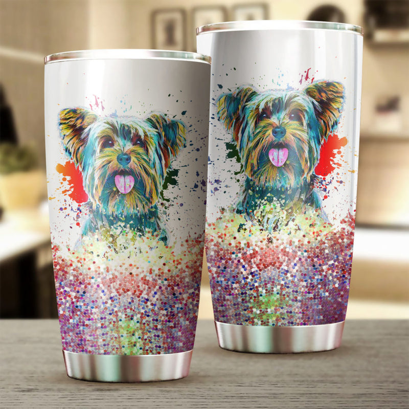 Yorkshire Terrier Art Color Tumbler Cup