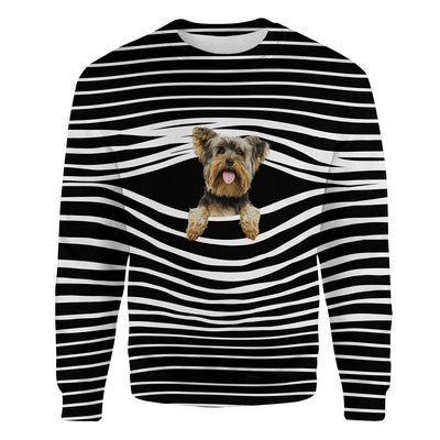 Yorkshire Terrier - Stripe - Premium Sweater