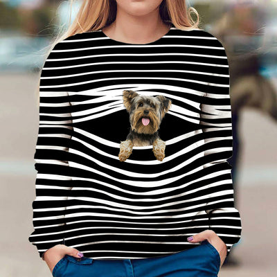 Yorkshire Terrier - Stripe - Premium Sweater