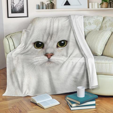Cat White Face Hair Blanket