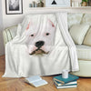 Dogo Argentino Face Hair Blanket