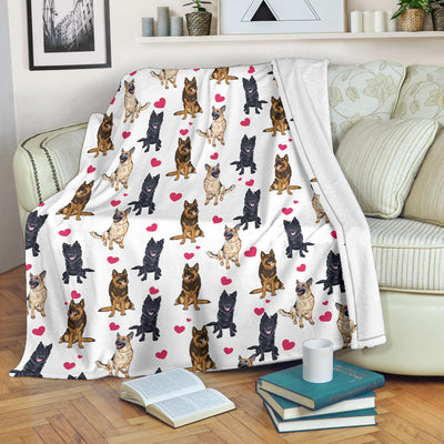 Belgian Malinois Heart Blanket