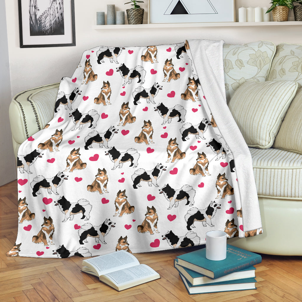 Icelandic Sheepdog Heart Blanket