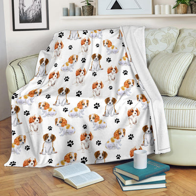 Cavalier King Charles Spaniel Paw Blanket