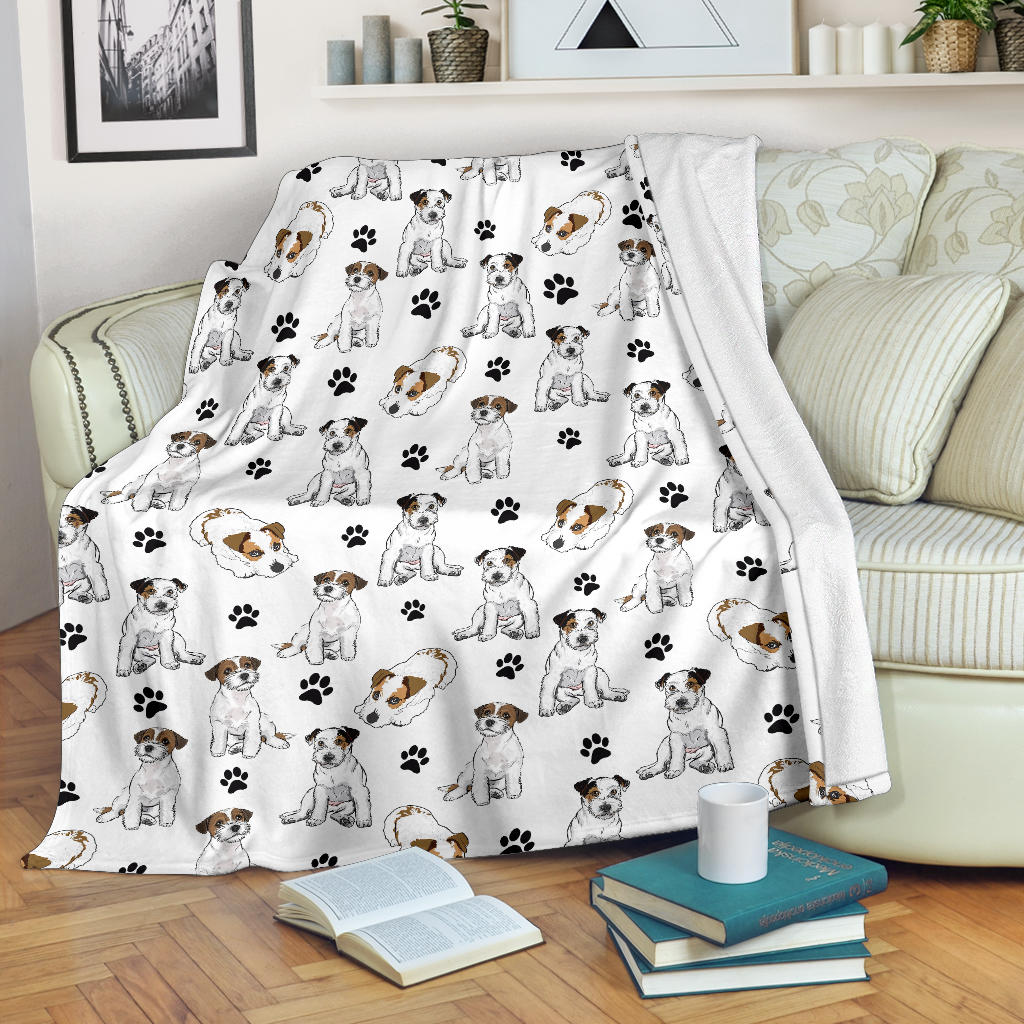 Parson Russell Terrier Paw Blanket