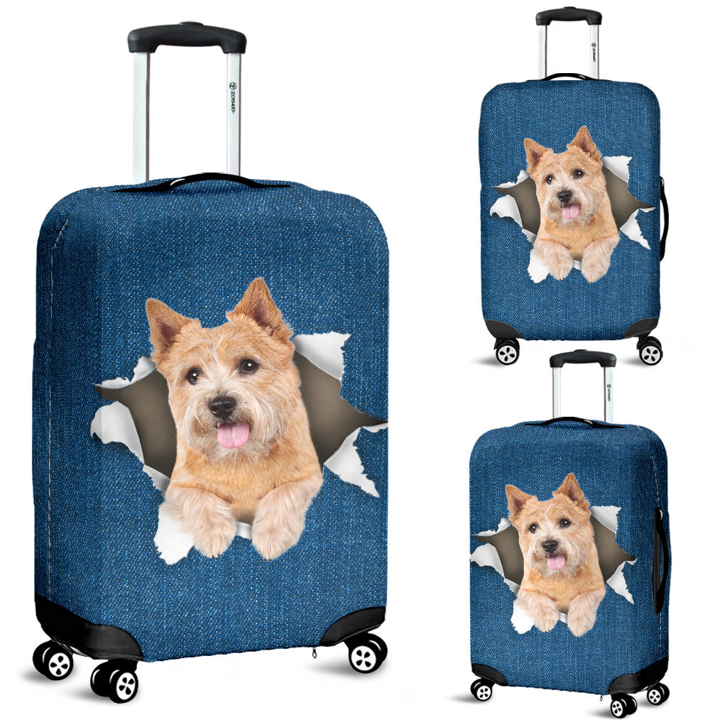 Norwich Terrier Torn Paper Luggage Covers