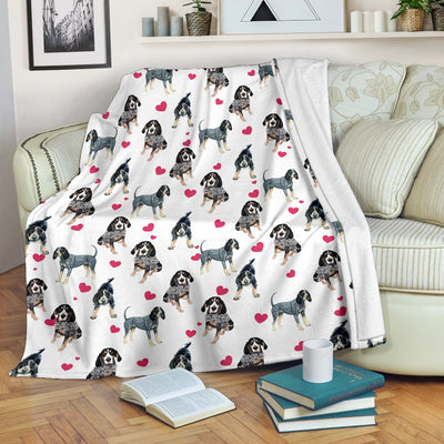 Bluetick Coonhound Heart Blanket