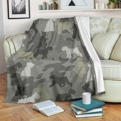 Schnauzer Camo Blanket