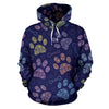 Paw prints all over print hoodie