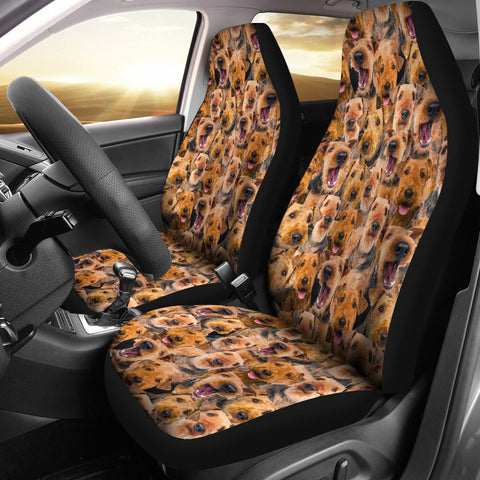 Airedale Terrier Full Face Car Seat Covers