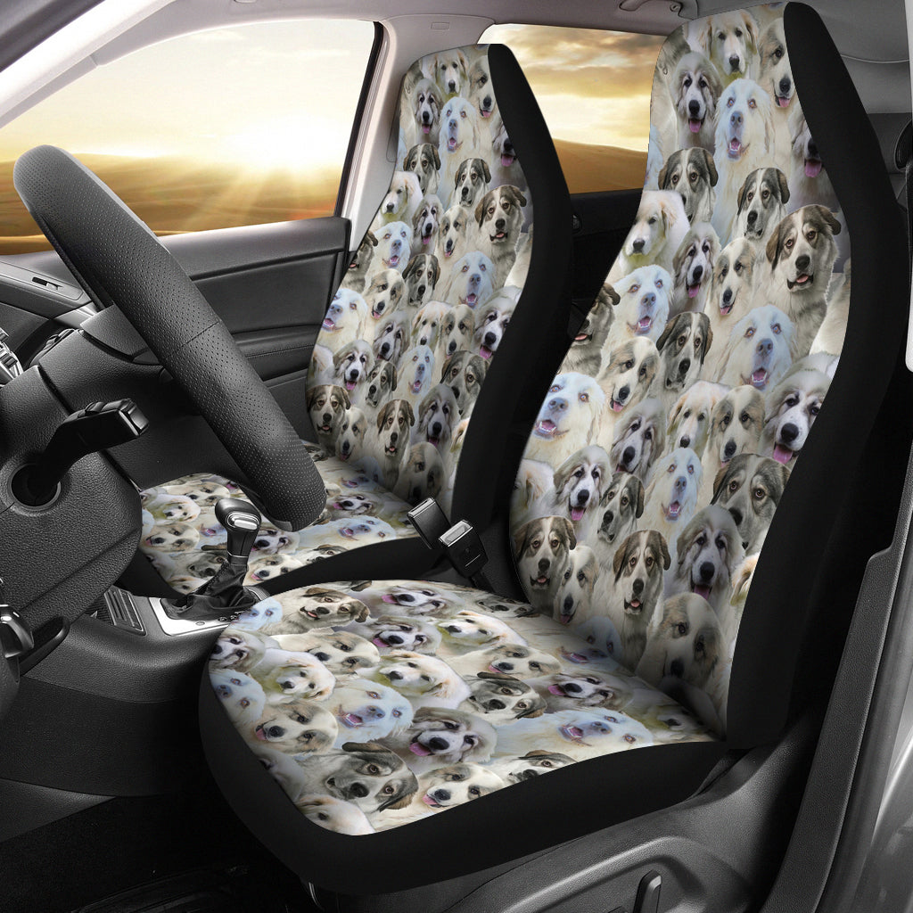 Great Pyrenees Full Face Car Seat Covers