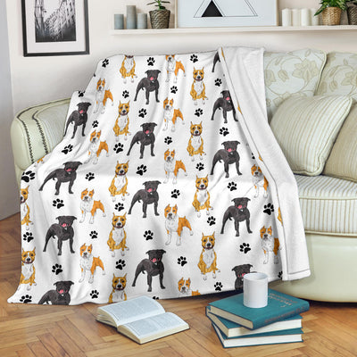 Staffordshire Bull Terrier Paw Blanket