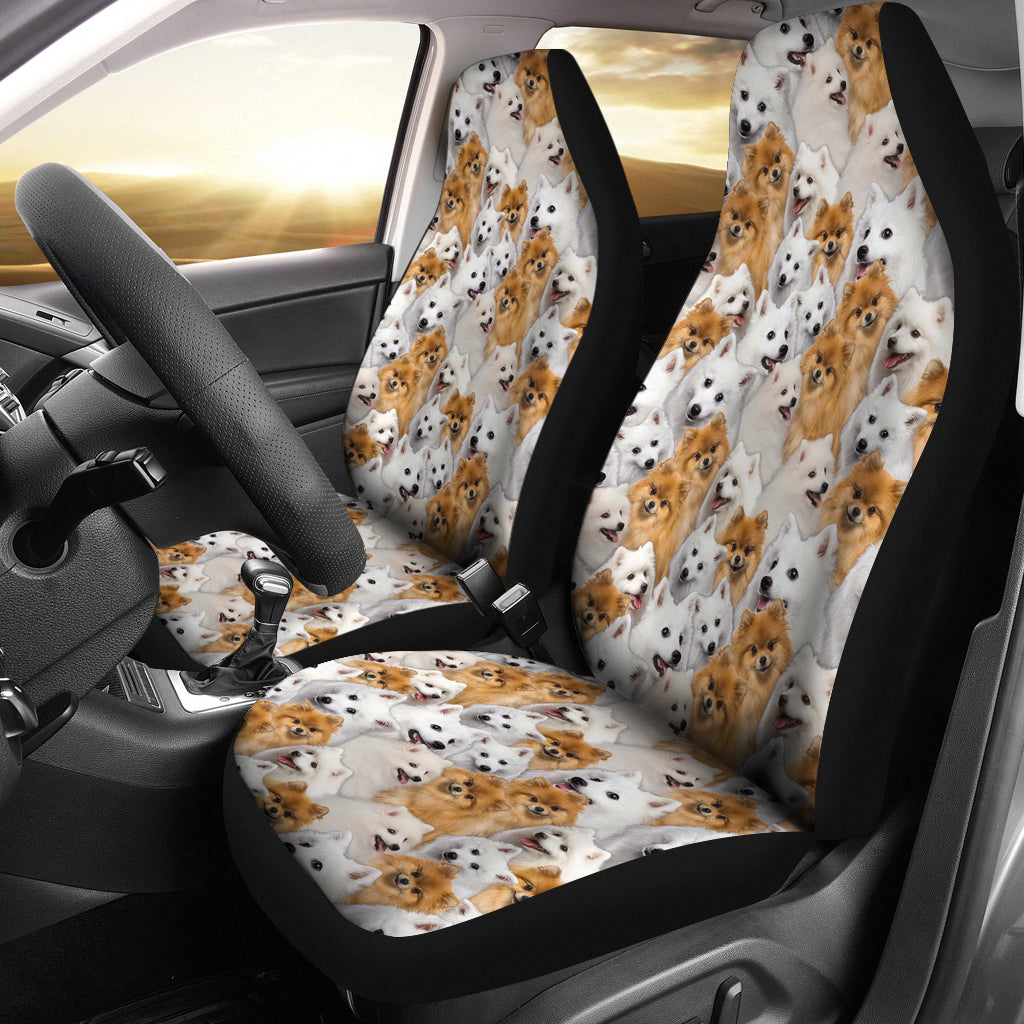 Japanese Spitz Full Face Car Seat Covers